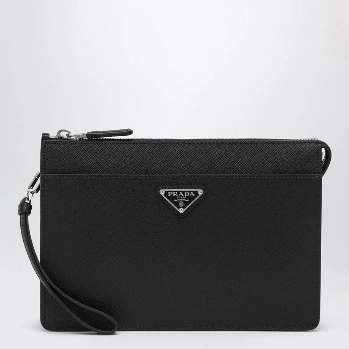 Prada Black Saffiano Leather Pouch
