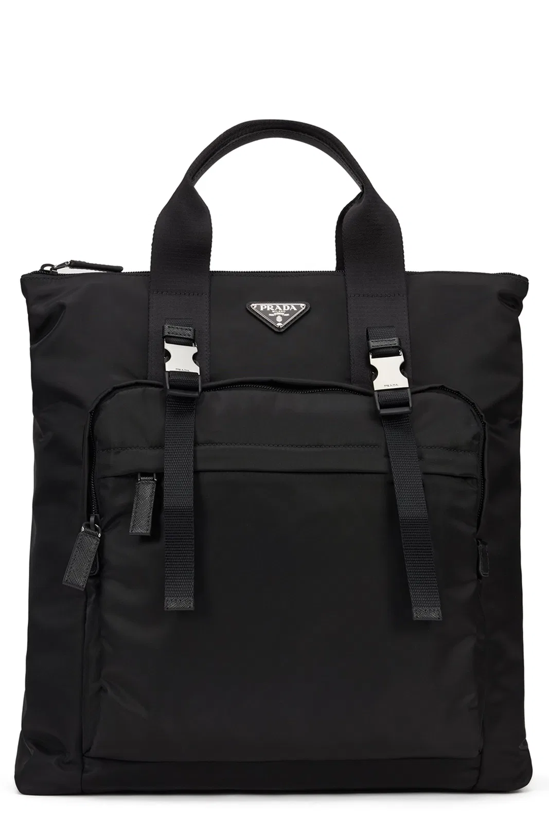 Prada Tote Bag In Re-Nylon And Saffiano Leathe