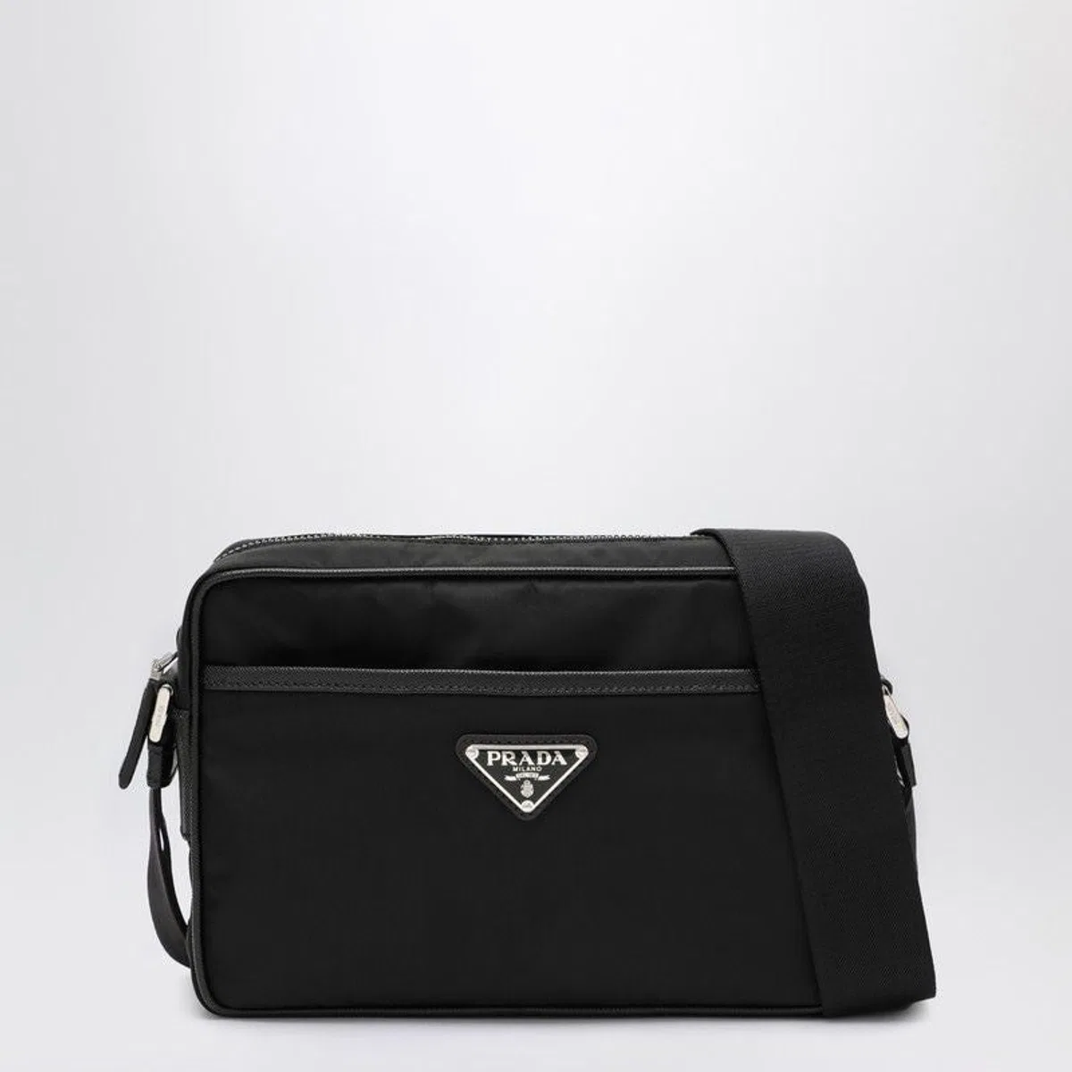 Prada Logo-Plaque Messenger Bag