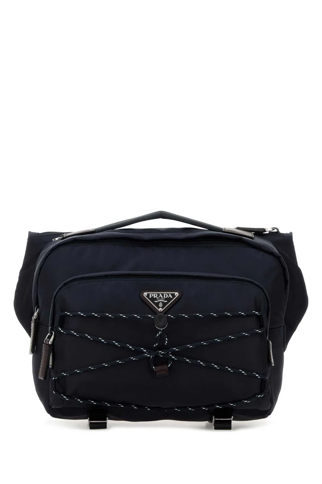 Prada Dark Blue Re-Nylon Prada Speedrock Belt 