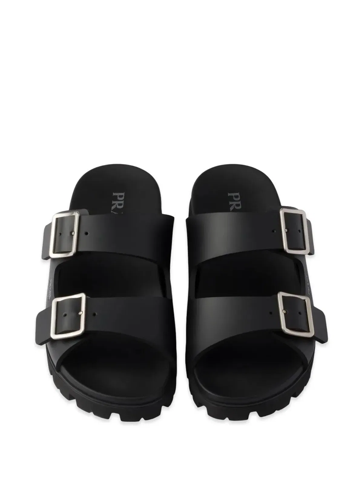 Prada Rubber Buckle Sandals