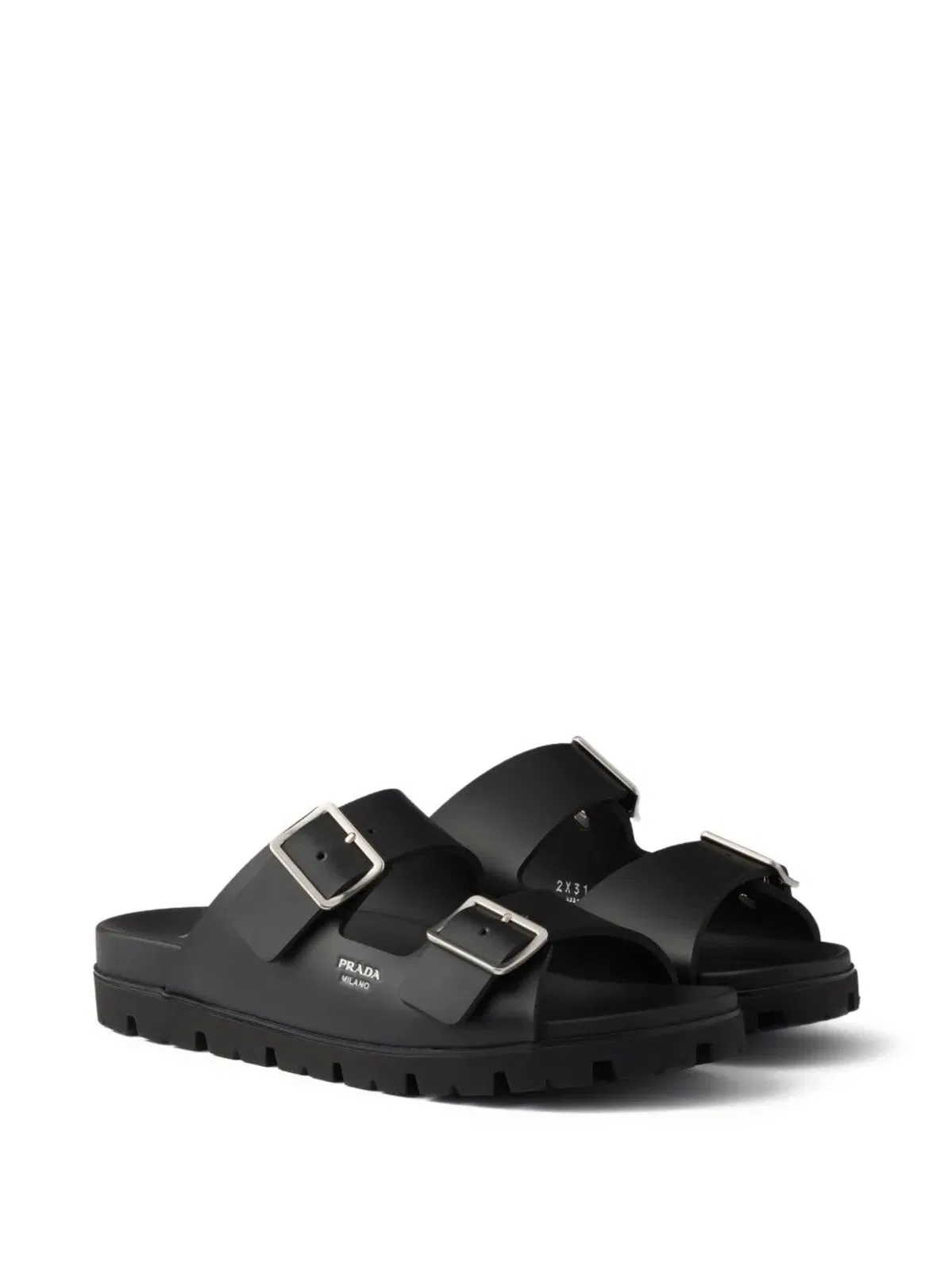 Prada Rubber Buckle Sandals