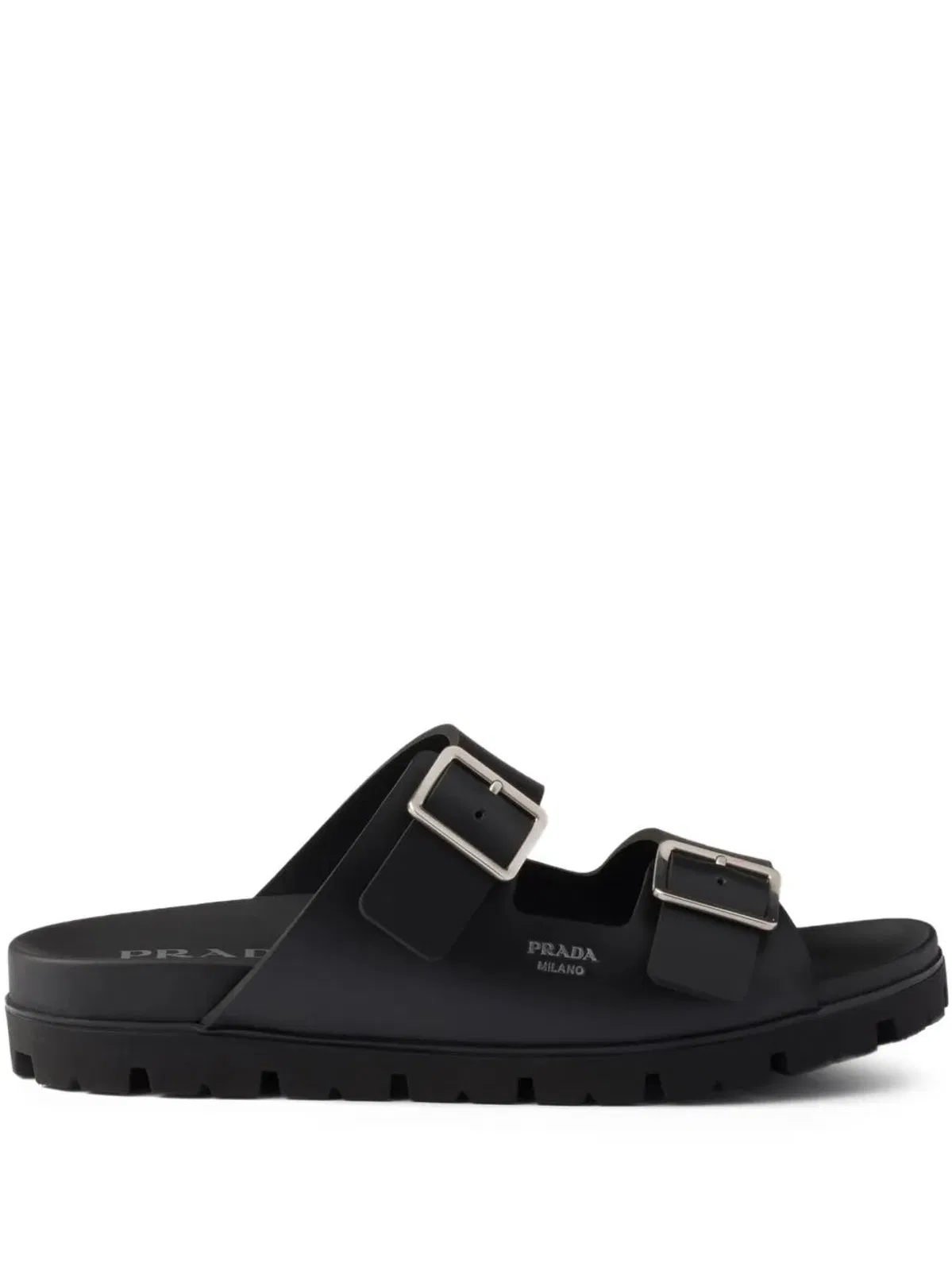 Prada Rubber Buckle Sandals