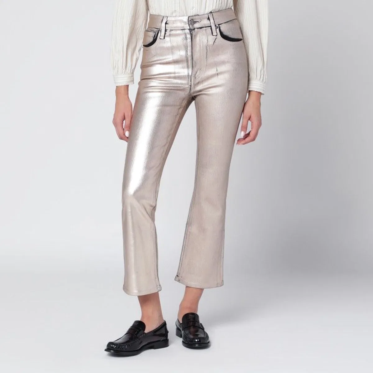 Frame Champagne The Reboot Cropped Trousers