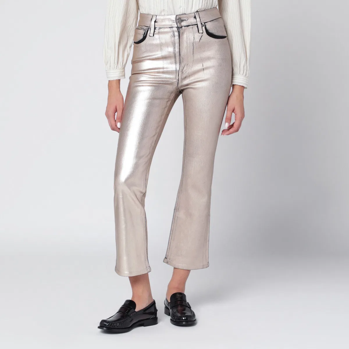 Frame Champagne The Reboot Cropped Trousers