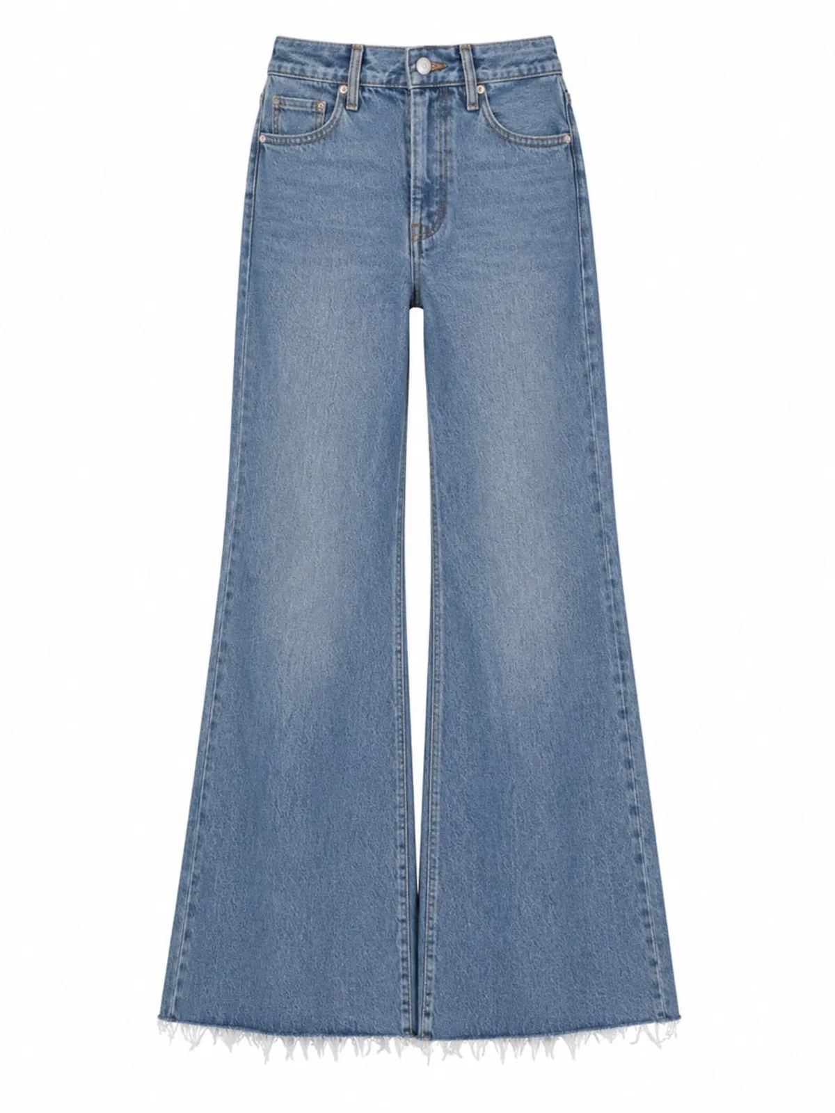 Frame Blue Jeans In Regenerative Cotton.