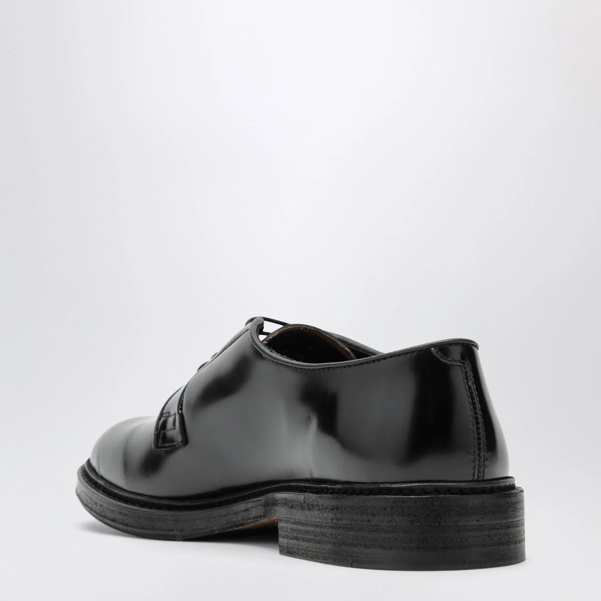 Sturlini Ticino Black Leather Laceup Shoes