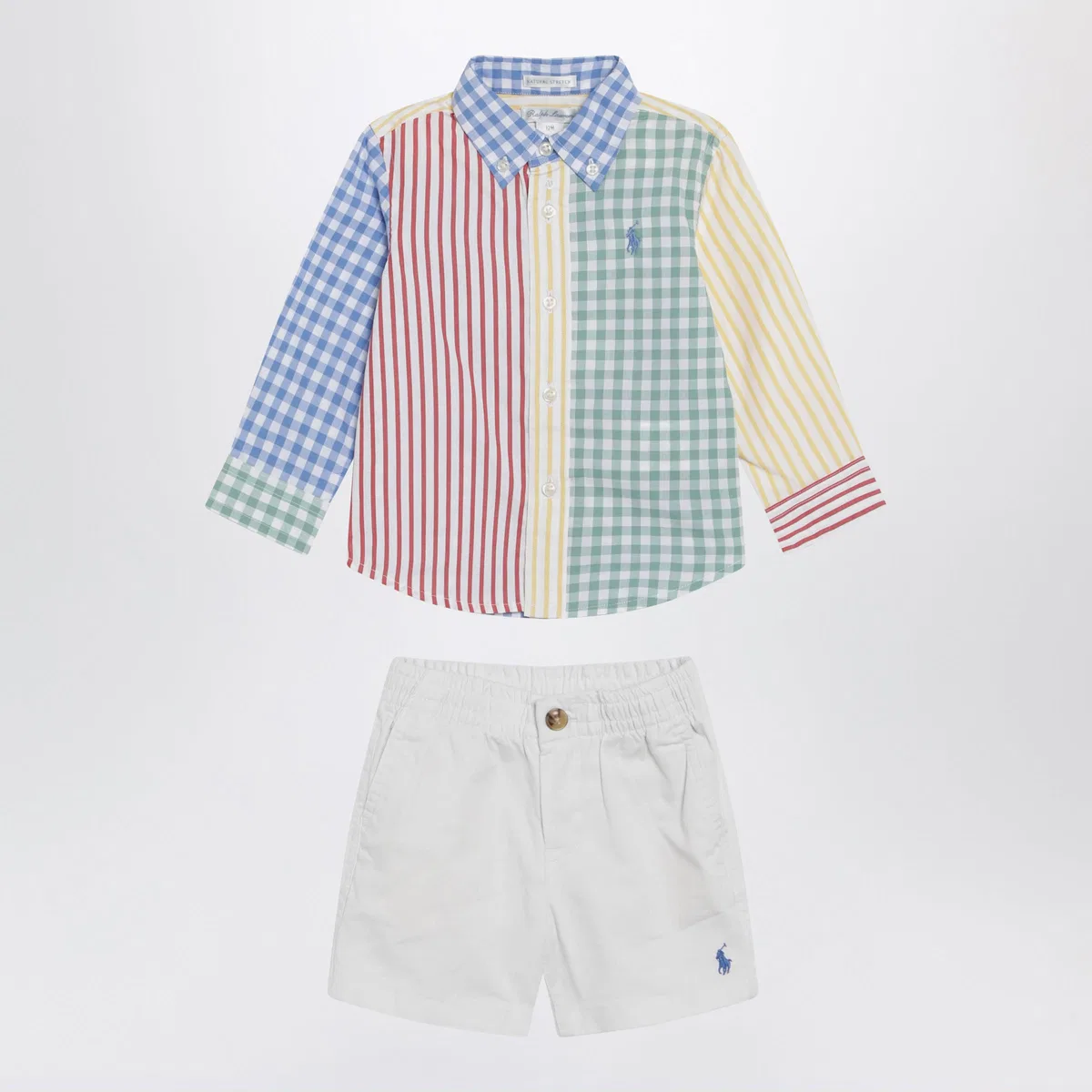 Polo Ralph Lauren Color-Block Cotton Two-Piece Set