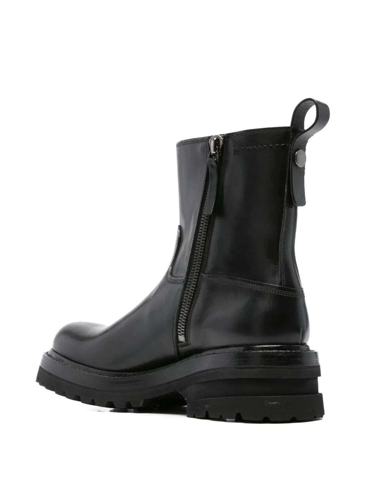 Premiata Elba Leather Ankle Boots With Zip