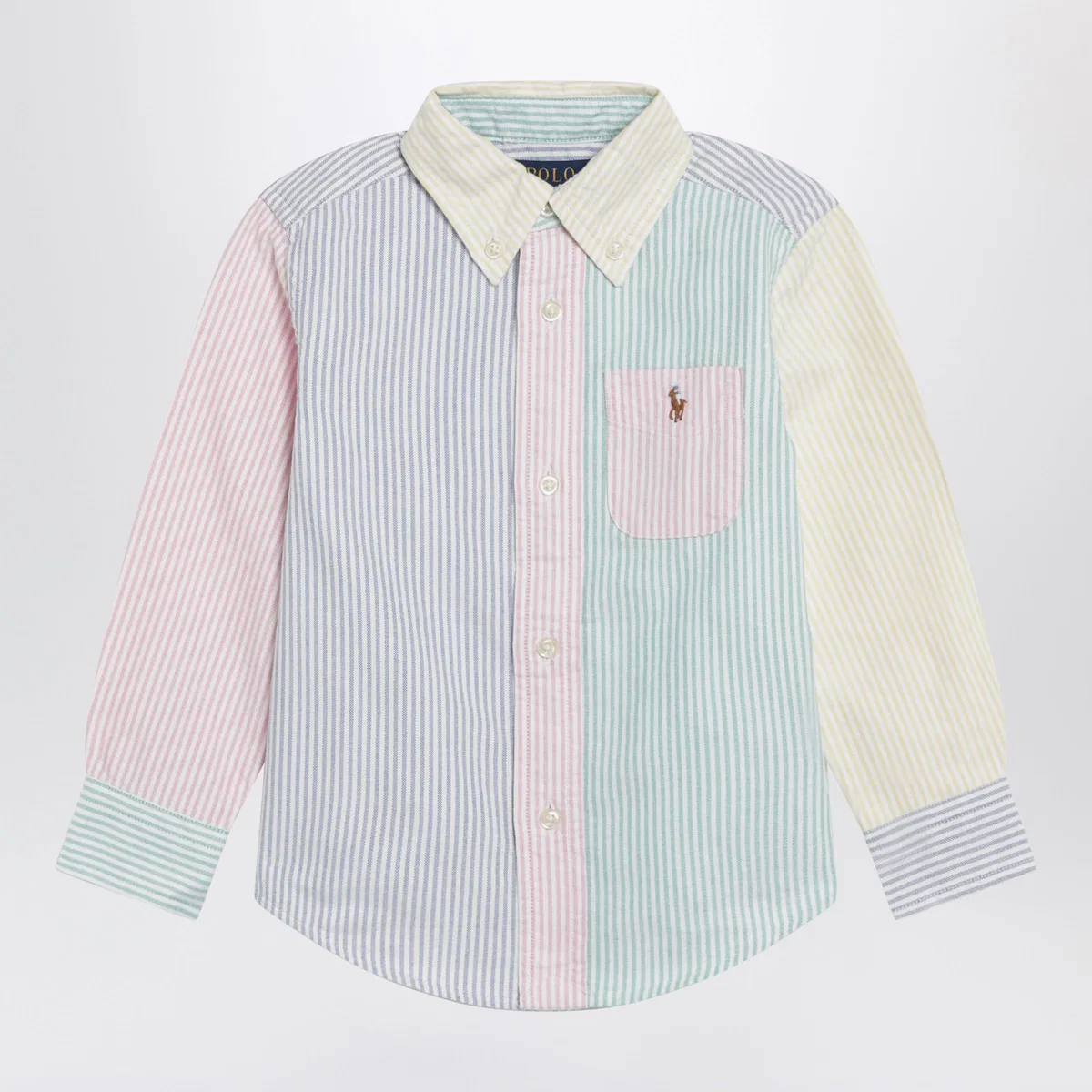 Polo Ralph Lauren Colour-Block Striped Button-Down Shirt