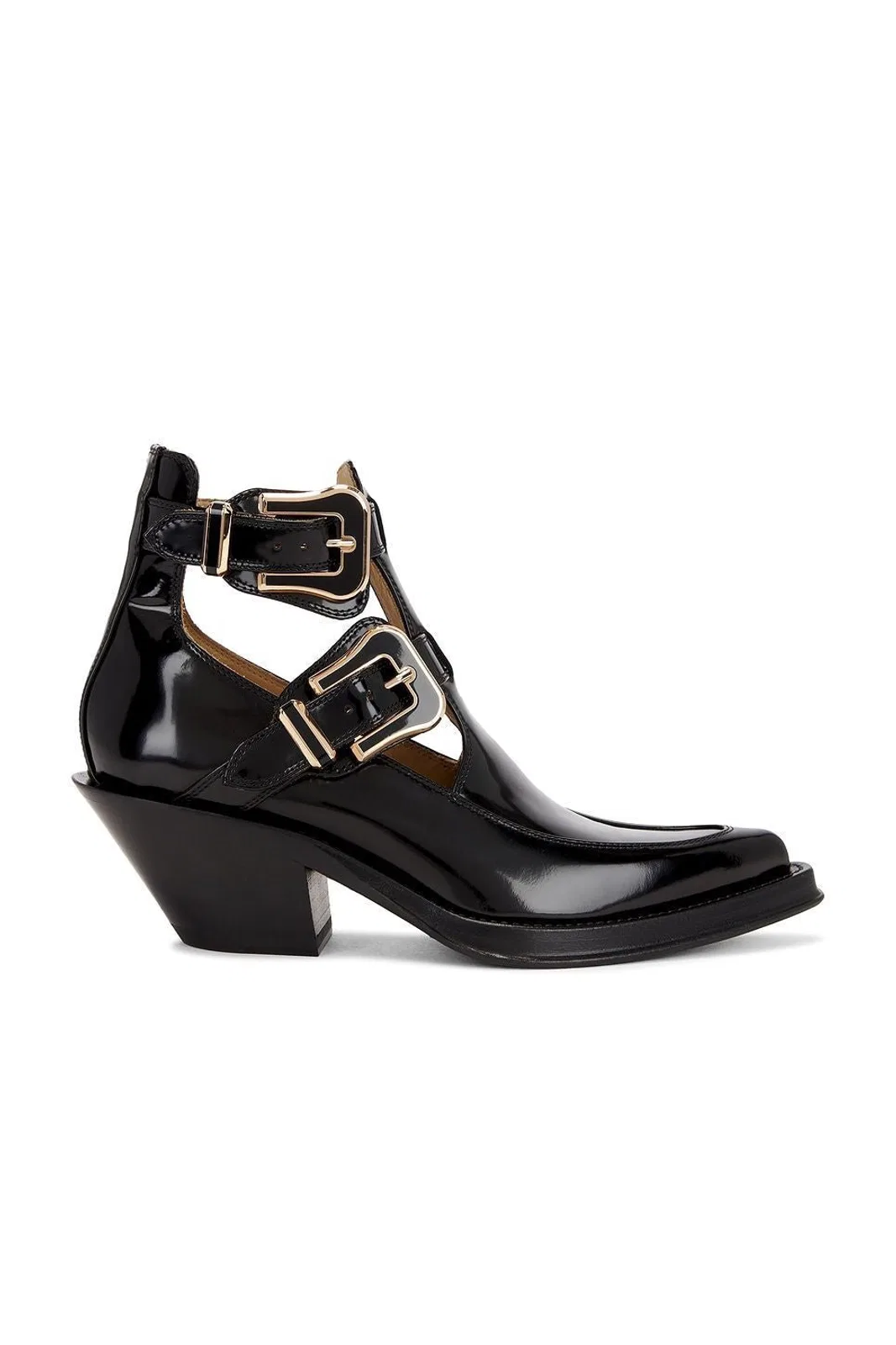 Gabriela Hearst Botin Castro Doble Hebilla Negro