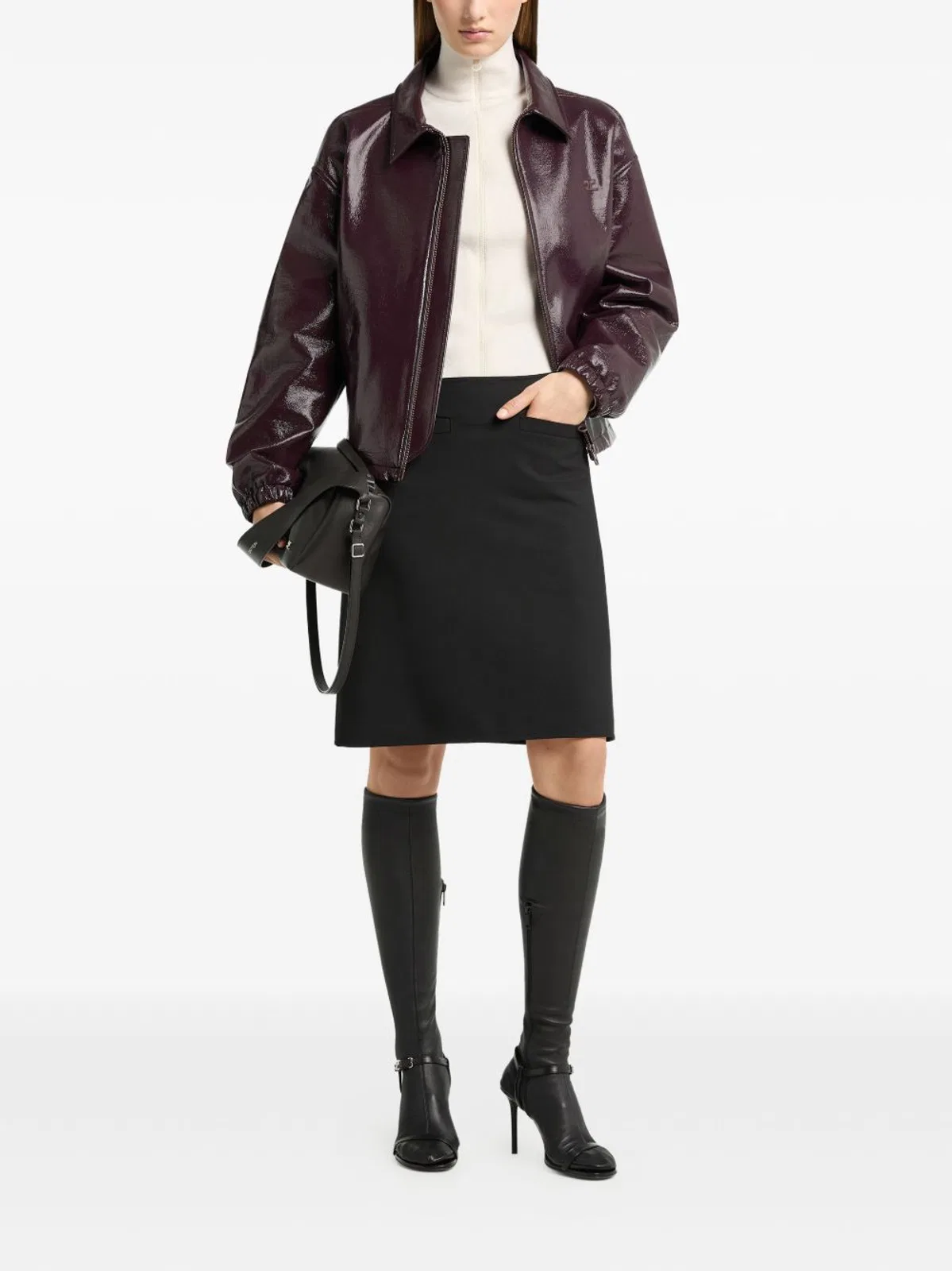 Courreges Courregès Brown Cotton Polyurethane Elas