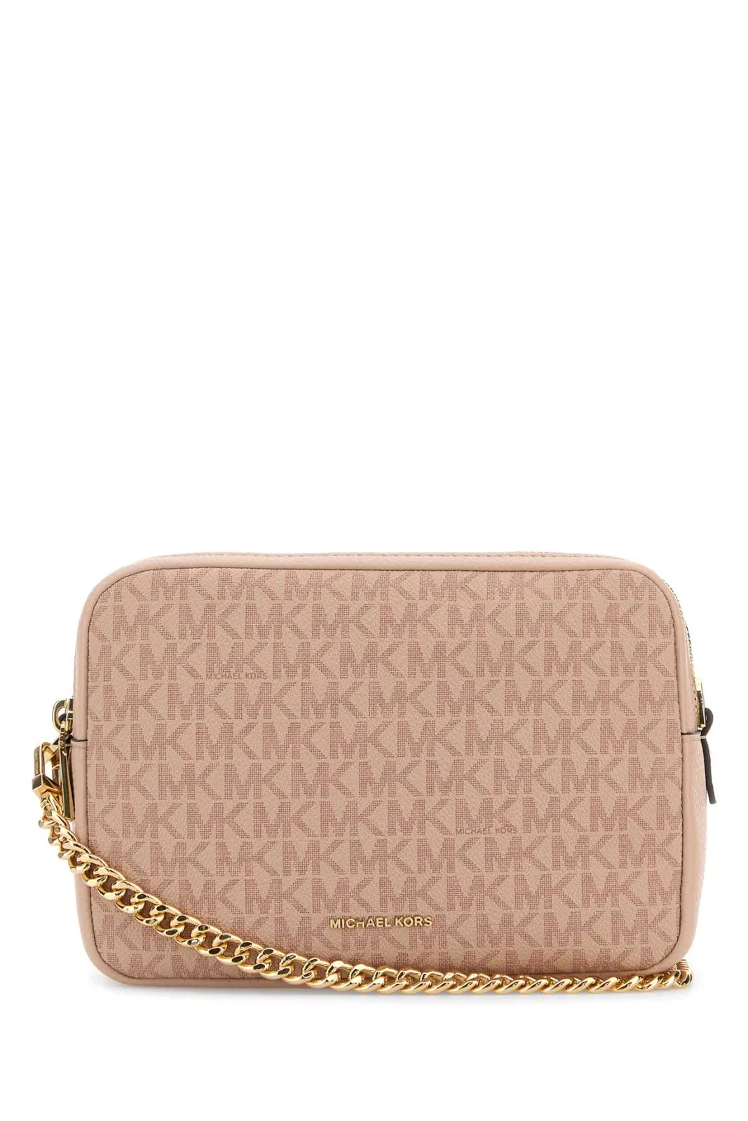 Michael Michael Kors Pink Canvas Medium Bryant Shoulder Bag