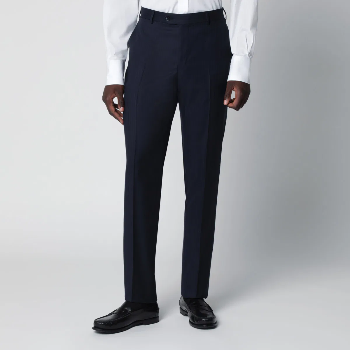 Luigi Bianchi Blue Pinstripe Single-Breasted Wool Suit