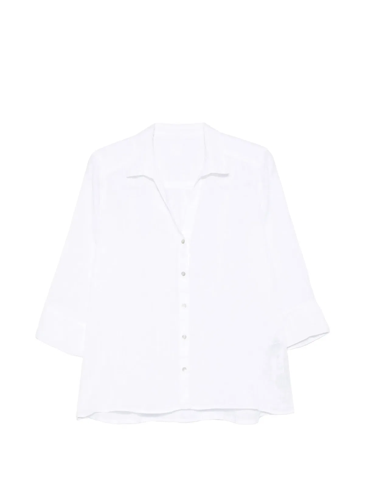 120% Lino White Linen Shirt