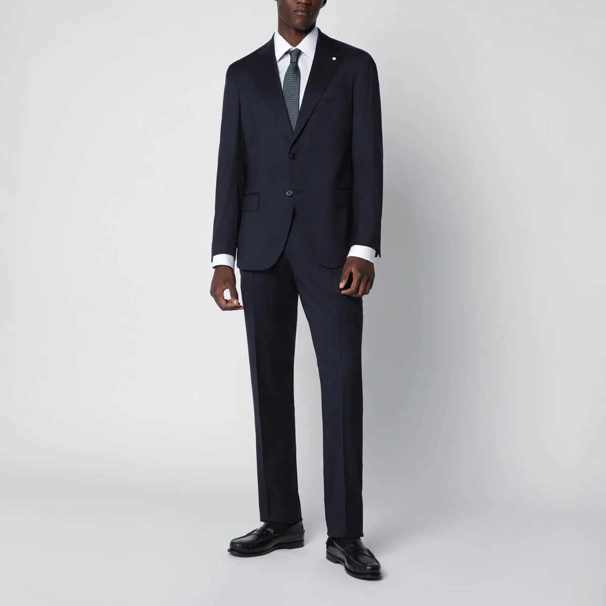 Luigi Bianchi Single-Breasted Blue Wool Suit