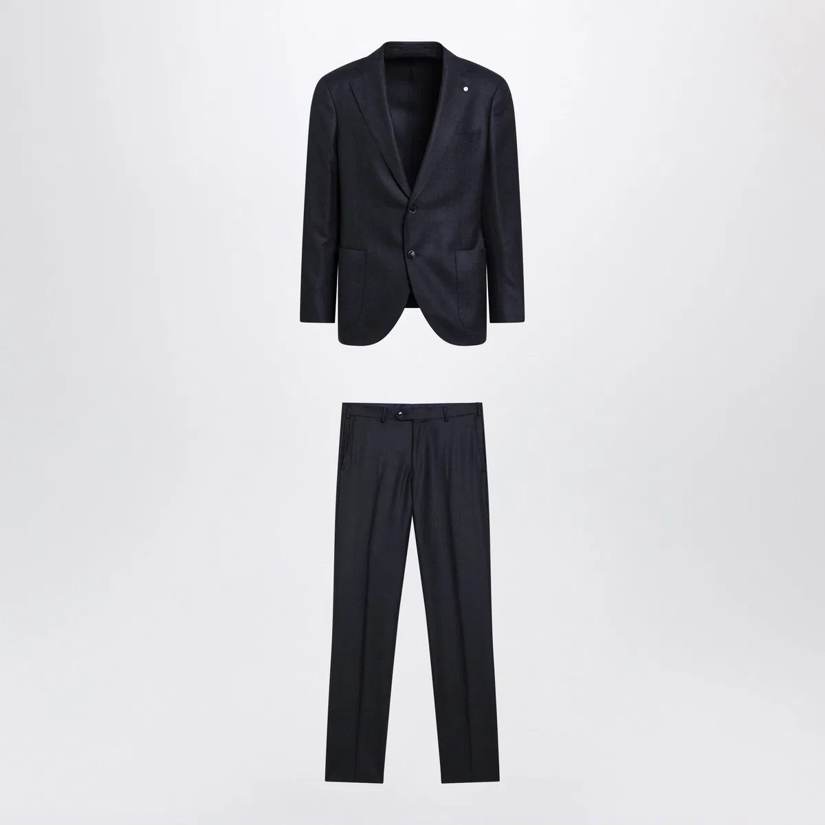 Luigi Bianchi Single-Breasted Blue Wool Suit