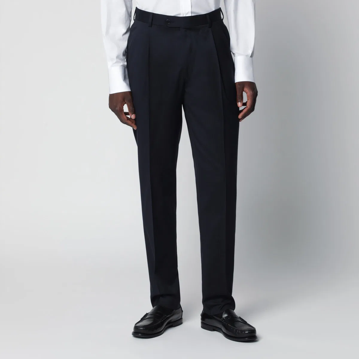 Luigi Bianchi Double-Breasted Blue Wool Suit