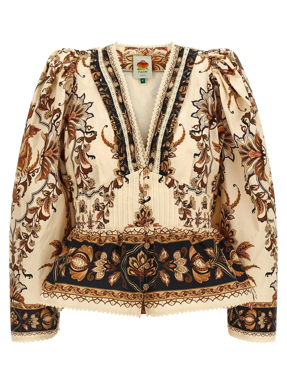Farm rio 'Majestic Garden Sand' Blouse