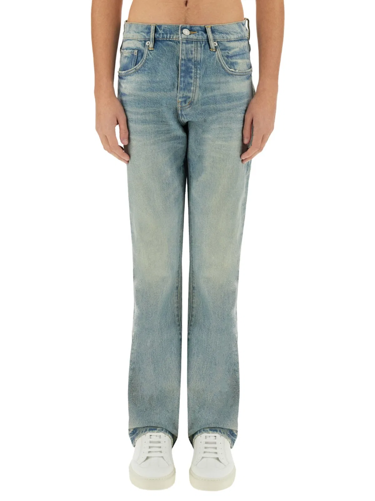 Purple Brand "Coated Flare" Jeans