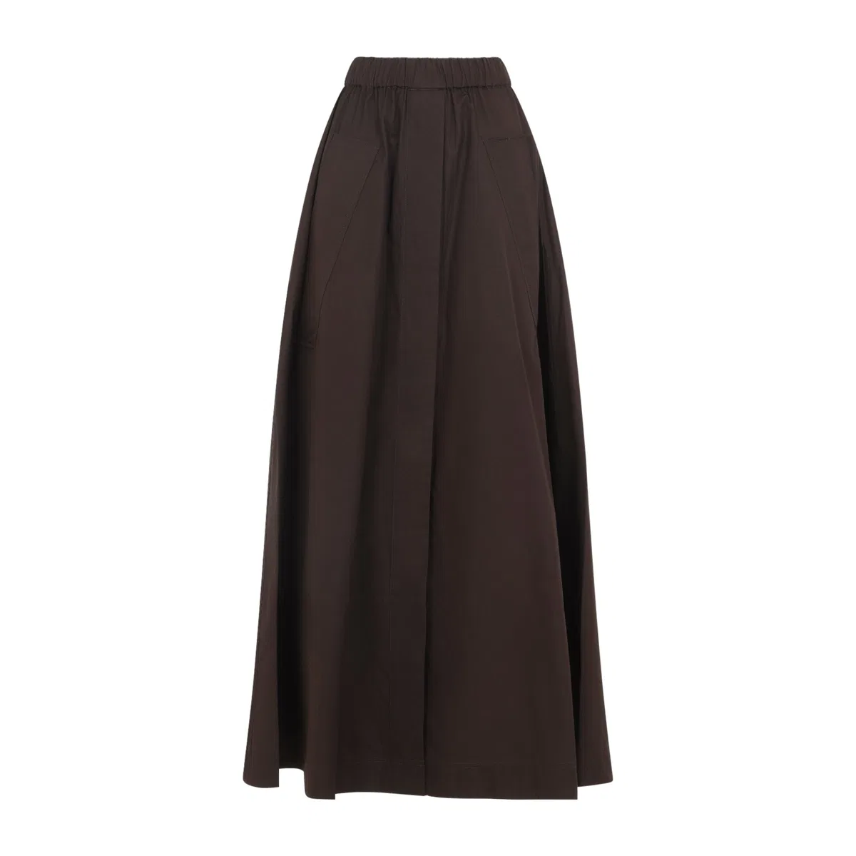 Co Brown Parachute Cotton Long Skirt