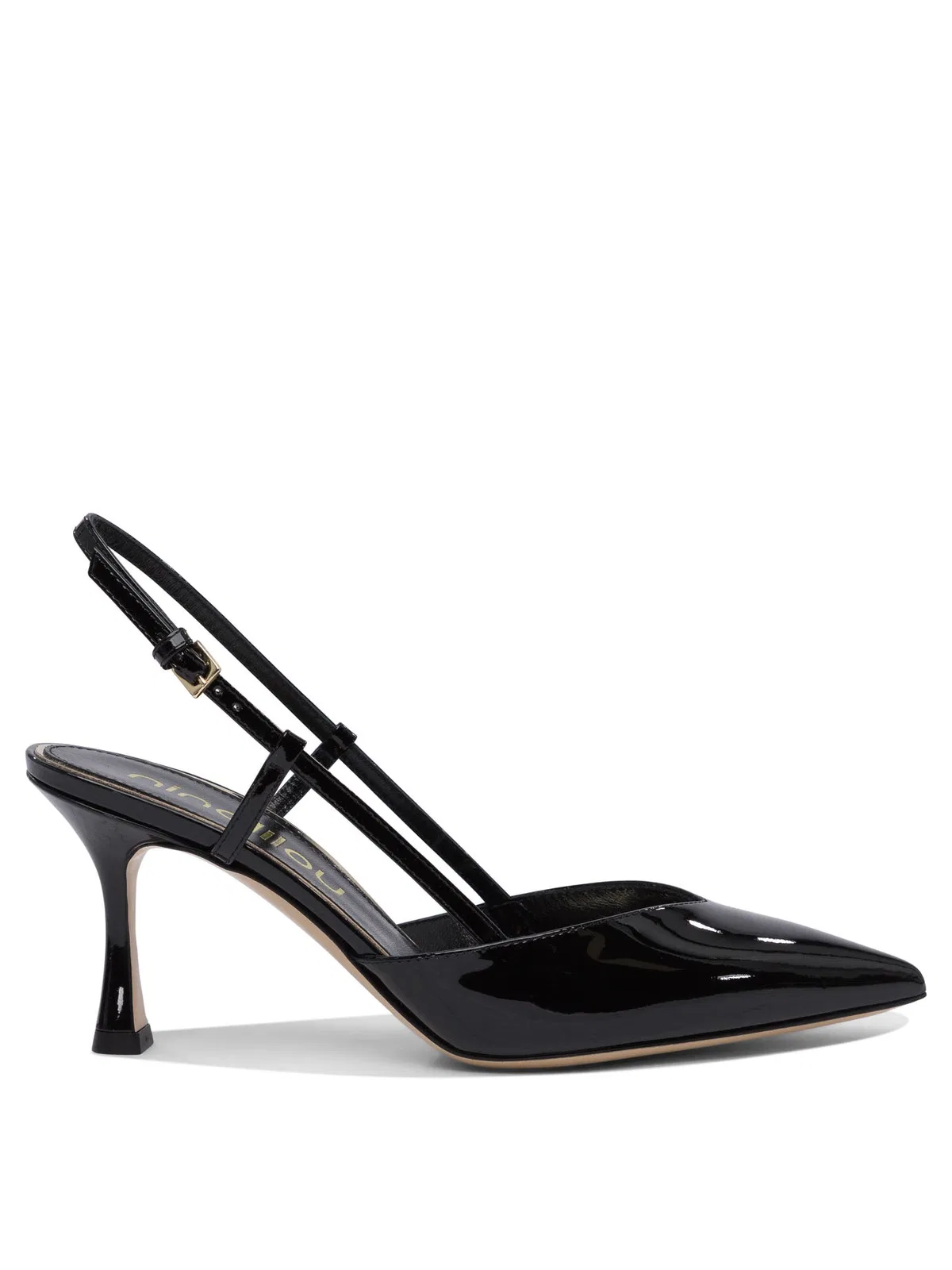 Ninalilou Black Leather Heeled Shoes
