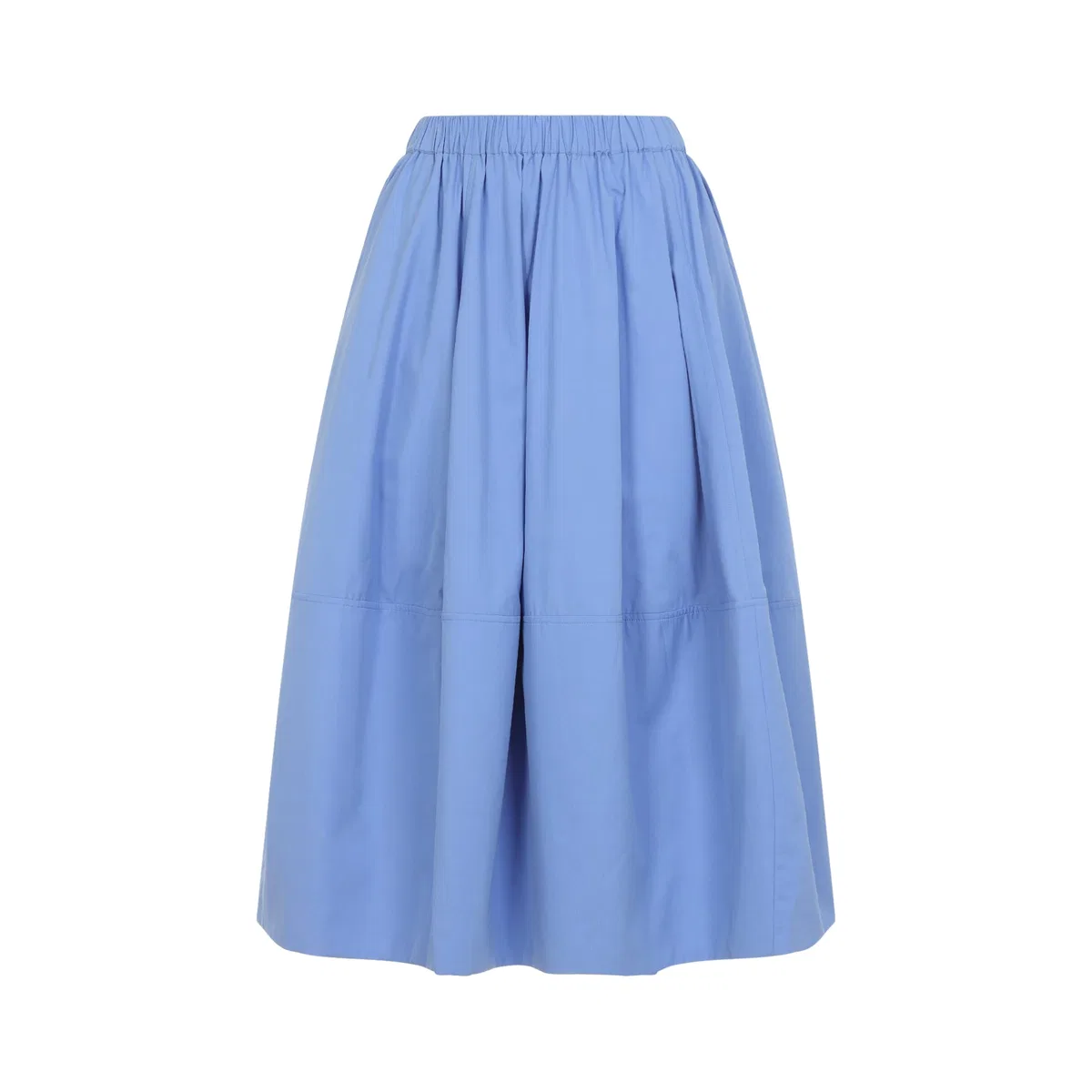 Co Light Blue Bubble Cotton Midi Skirt