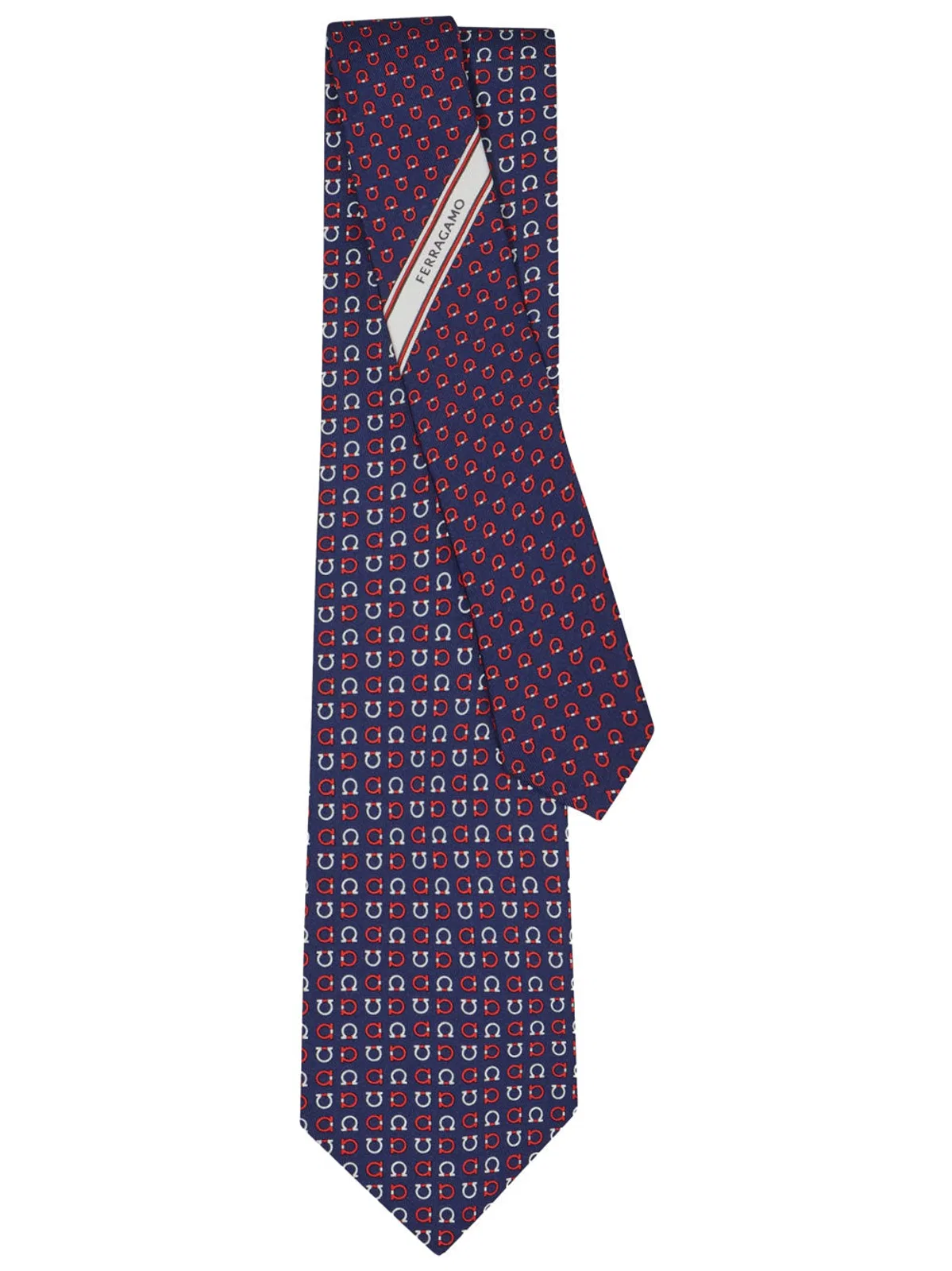 Ferragamo Gancini Print Silk Tie