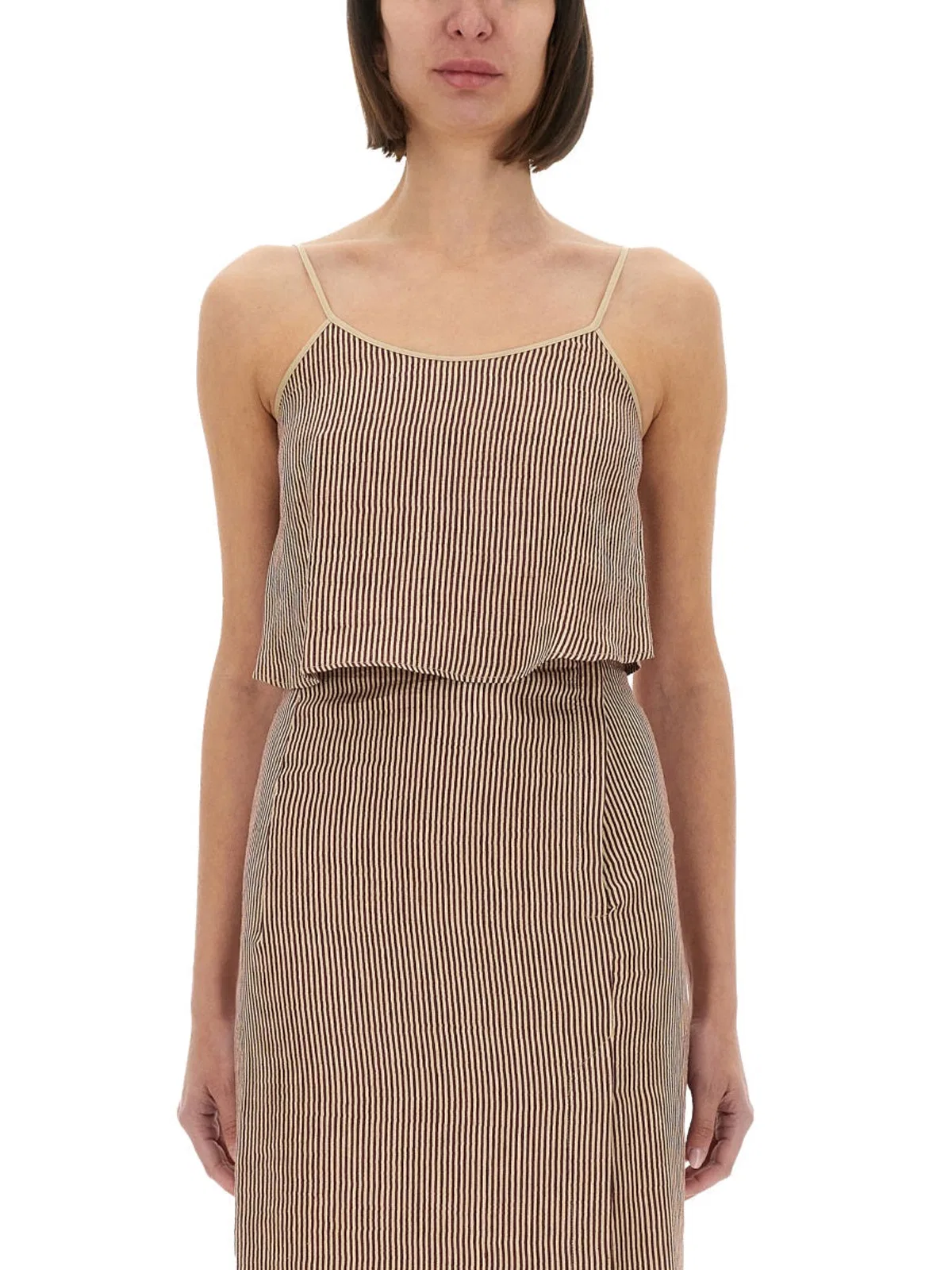 Alysi "Micro Stripe" Top With Laces