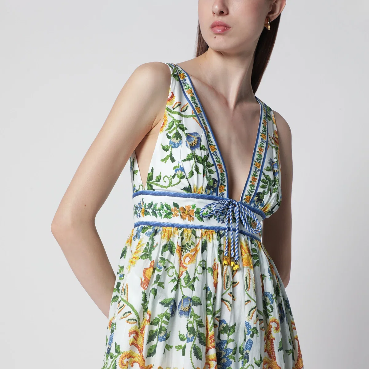 Farm rio Emily Floral Tapestry Midi Dress