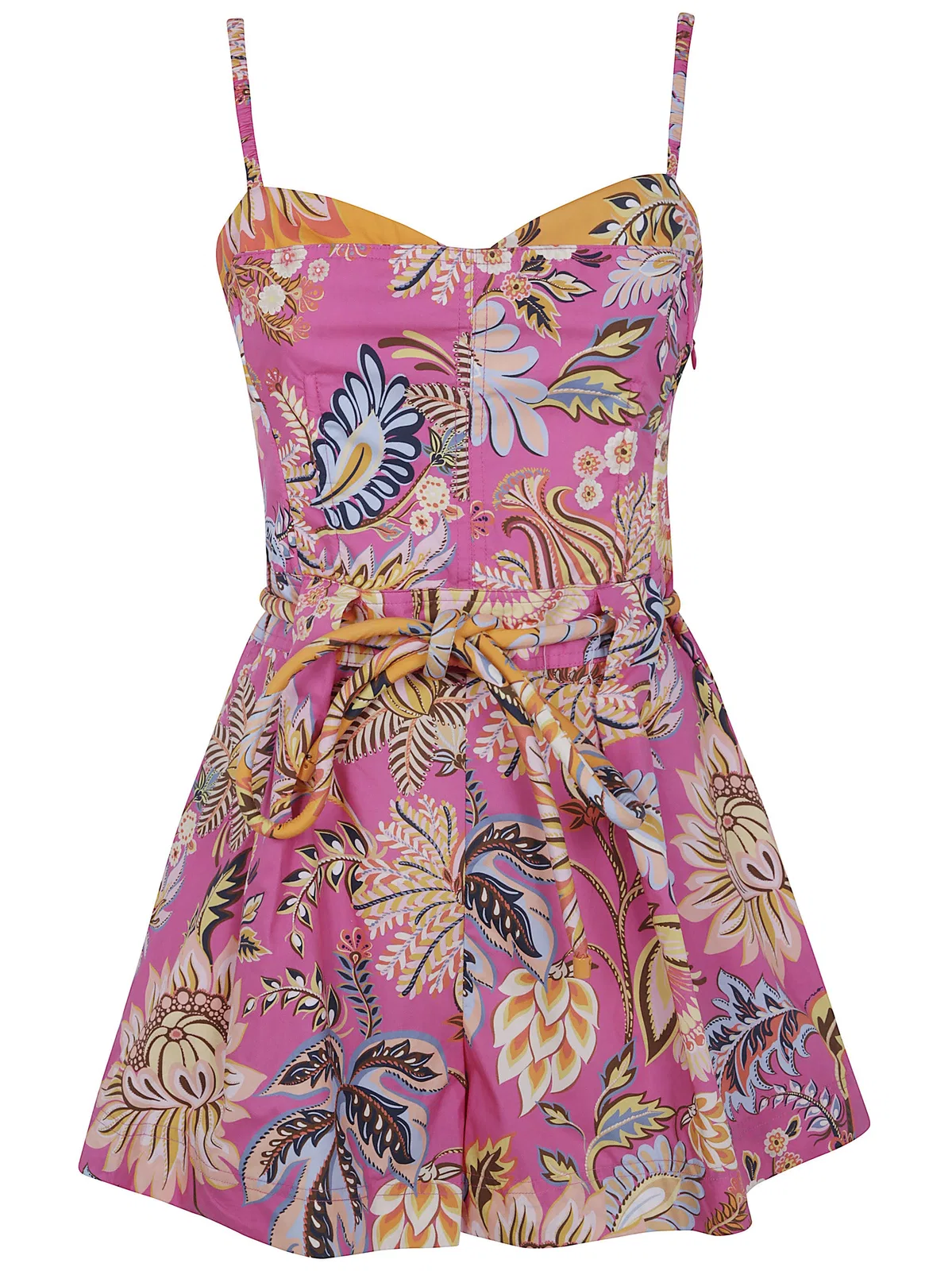Farm rio "Ligia Floral" Pink Mini Jumpsuit