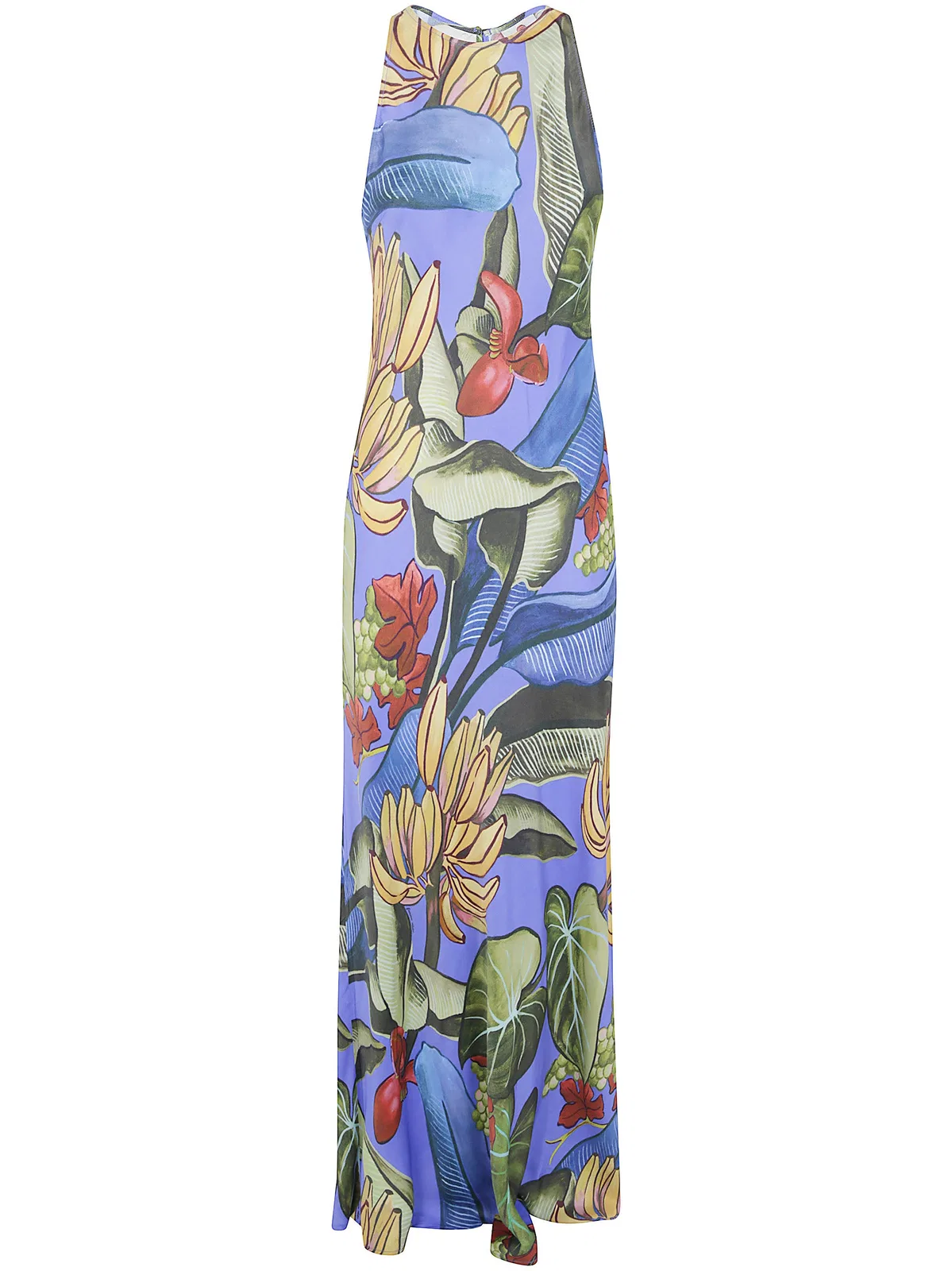 Farm rio "Banana Grapes" Blue Sleveless Maxi Dres