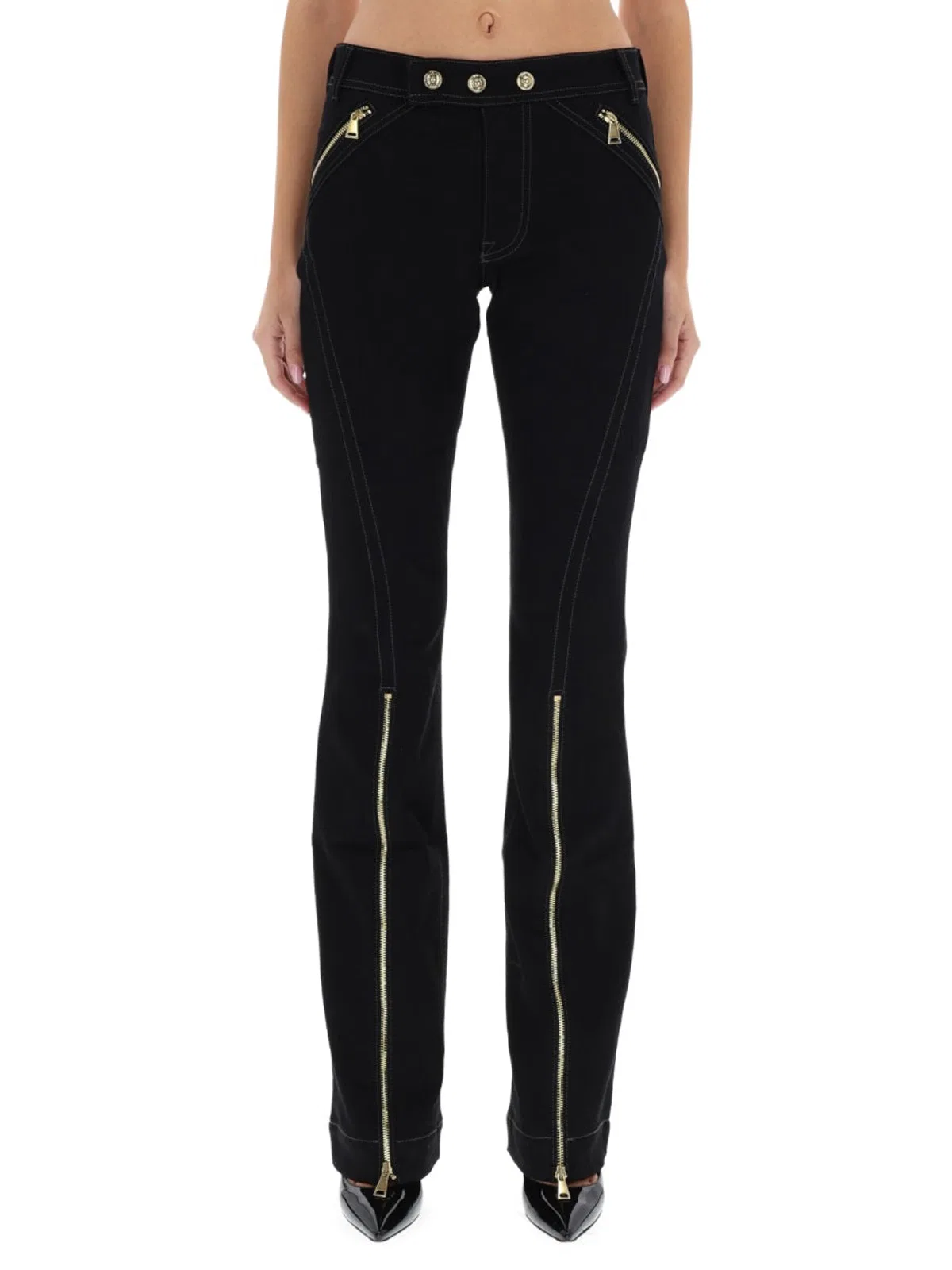 Versace Jeans Couture Pants With Zipper Detail