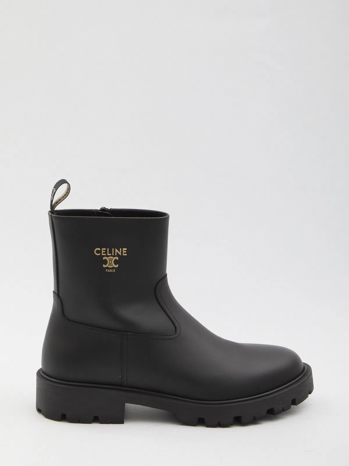 Celine Black Zipped 35 Calf Leather Boots
