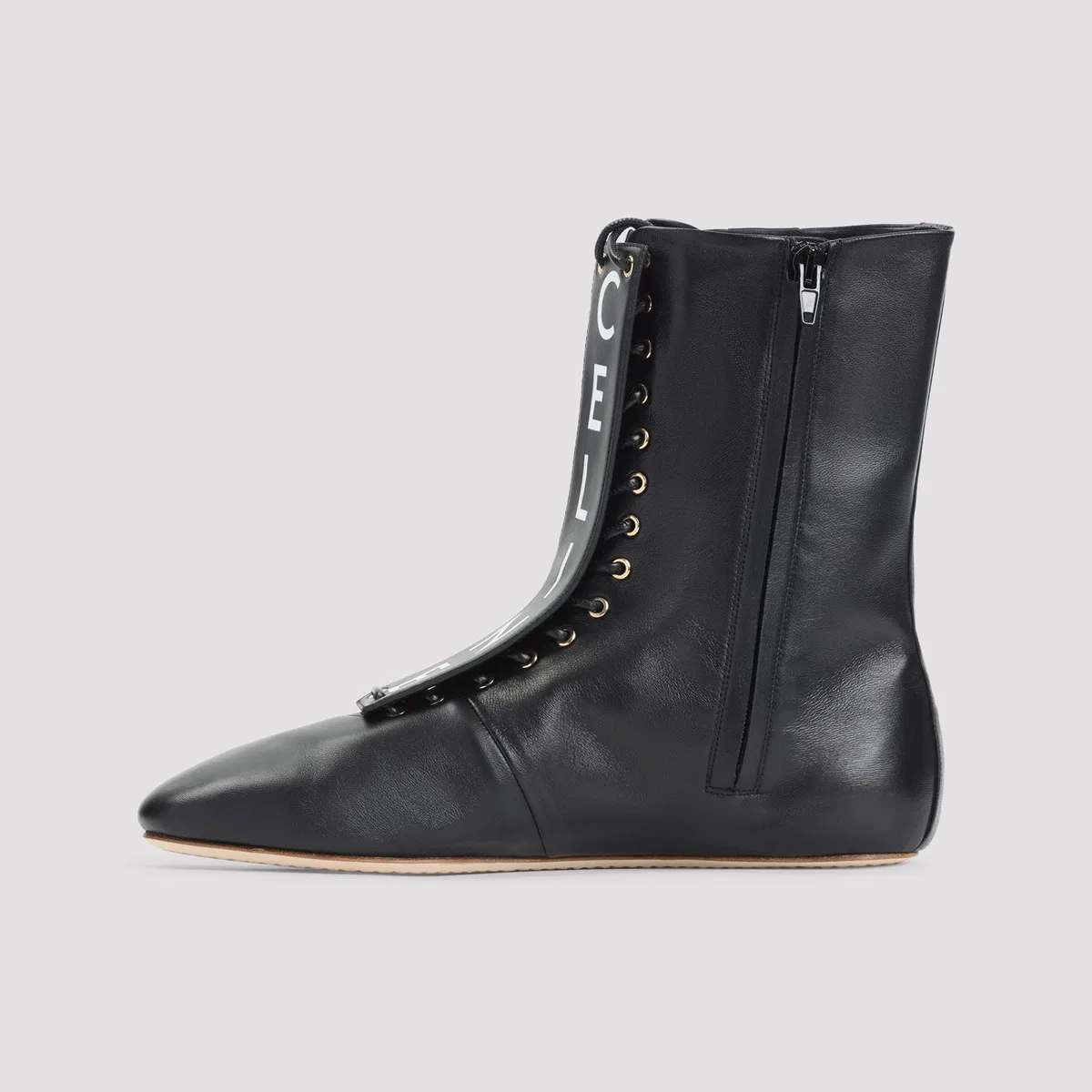 Celine Black Lace-Up Boot