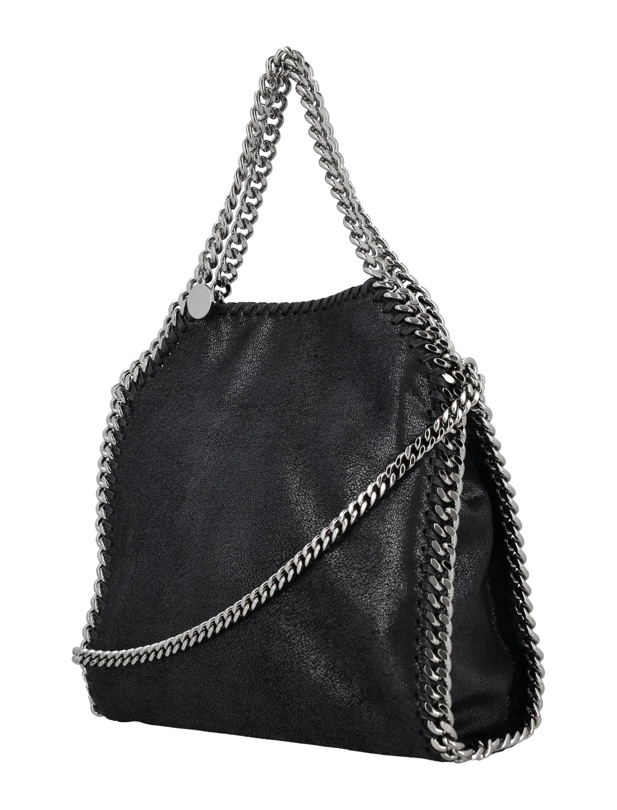 Stella Mccartney Black Shaggy Deer Mini Falabella Handbag