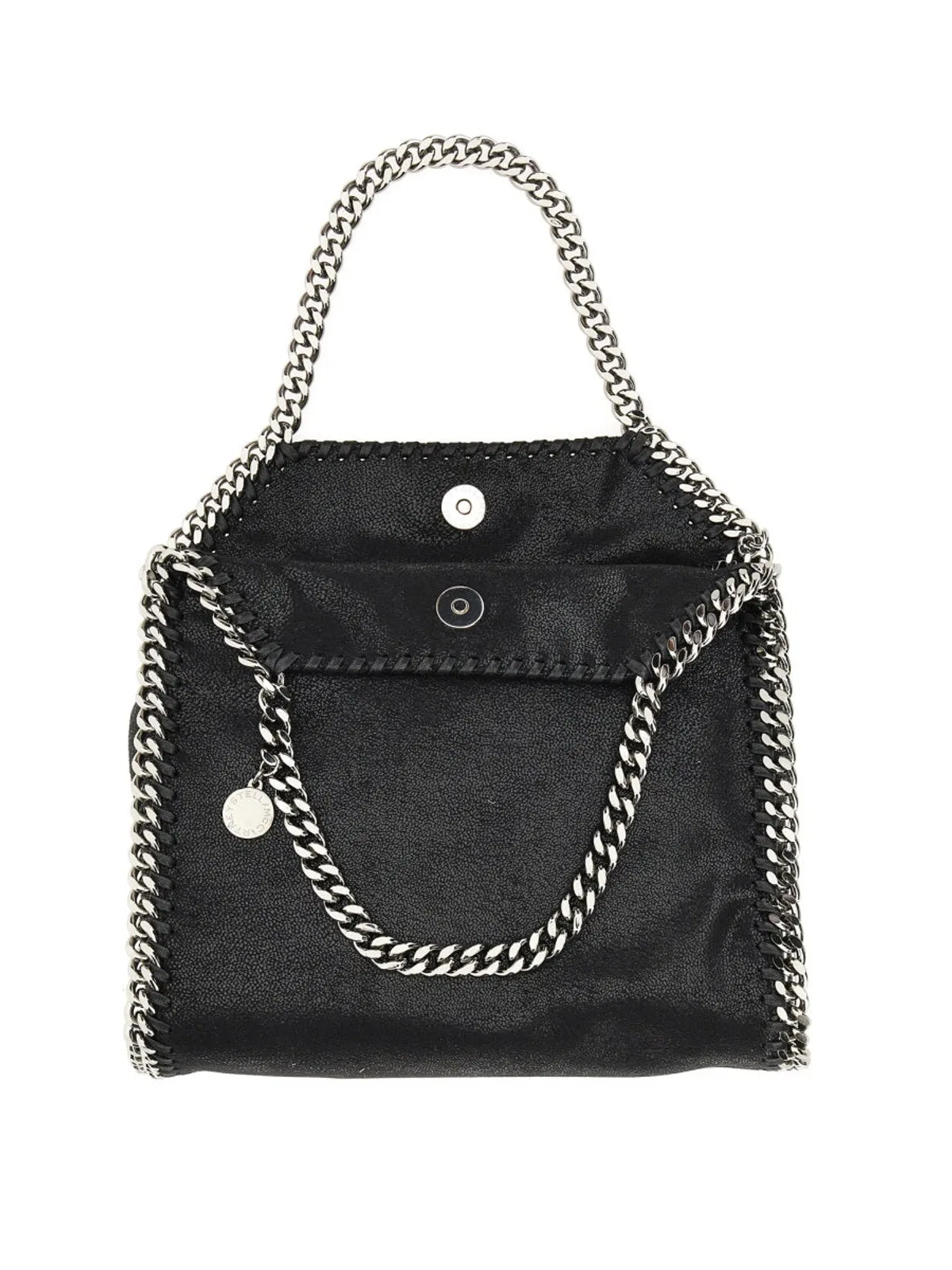 Stella Mccartney Black Shaggy Deer Mini Falabella Handbag