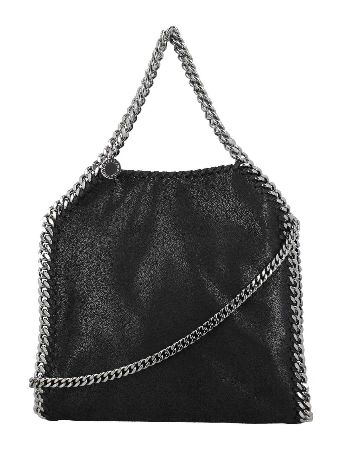 Stella Mccartney Black Shaggy Deer Mini Falabella Handbag