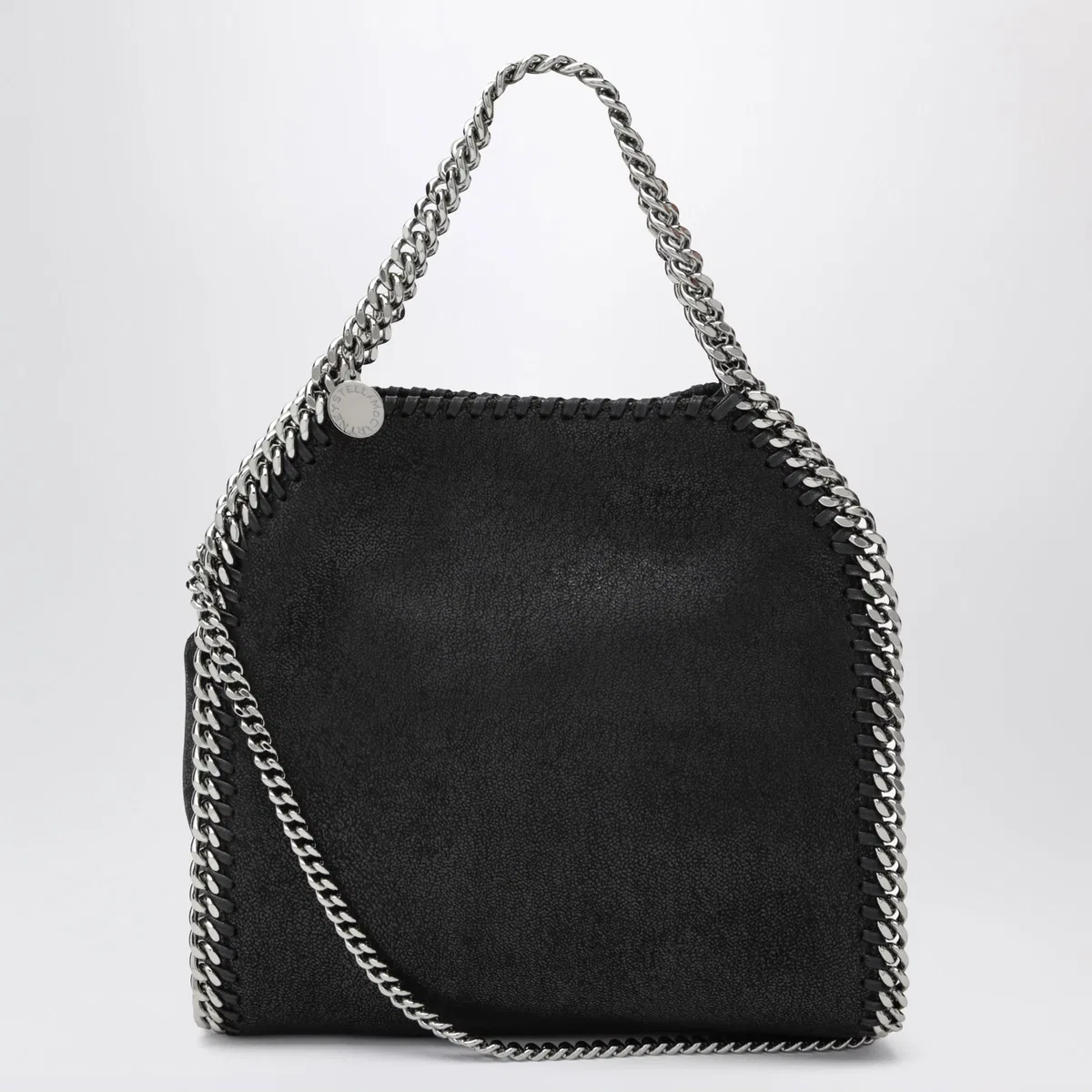 Stella Mccartney Falabella Mini Tote Bag In Black/Silver