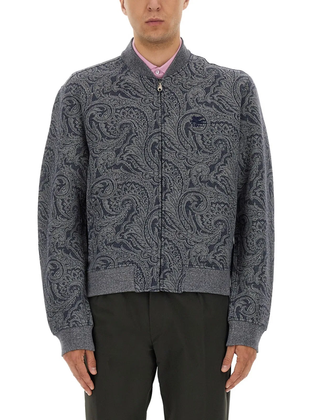 Etro Jacquard Bomber Jacket With Logo