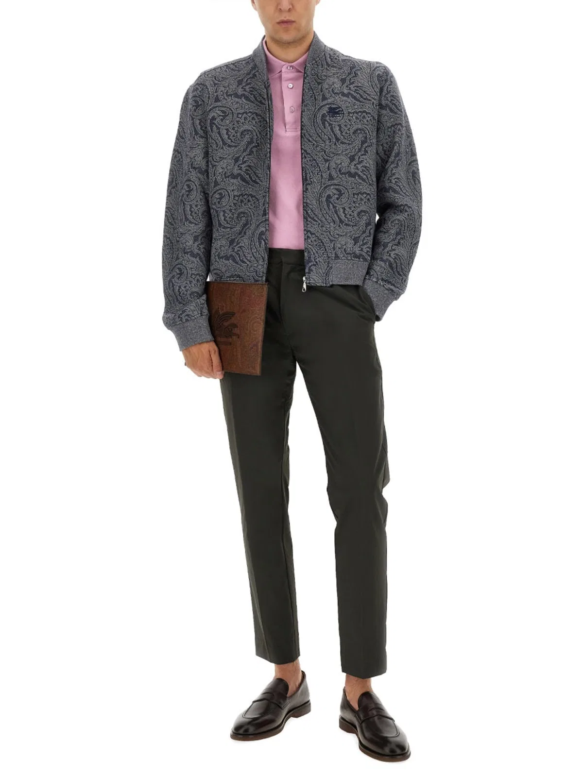 Etro Jacquard Bomber Jacket With Logo