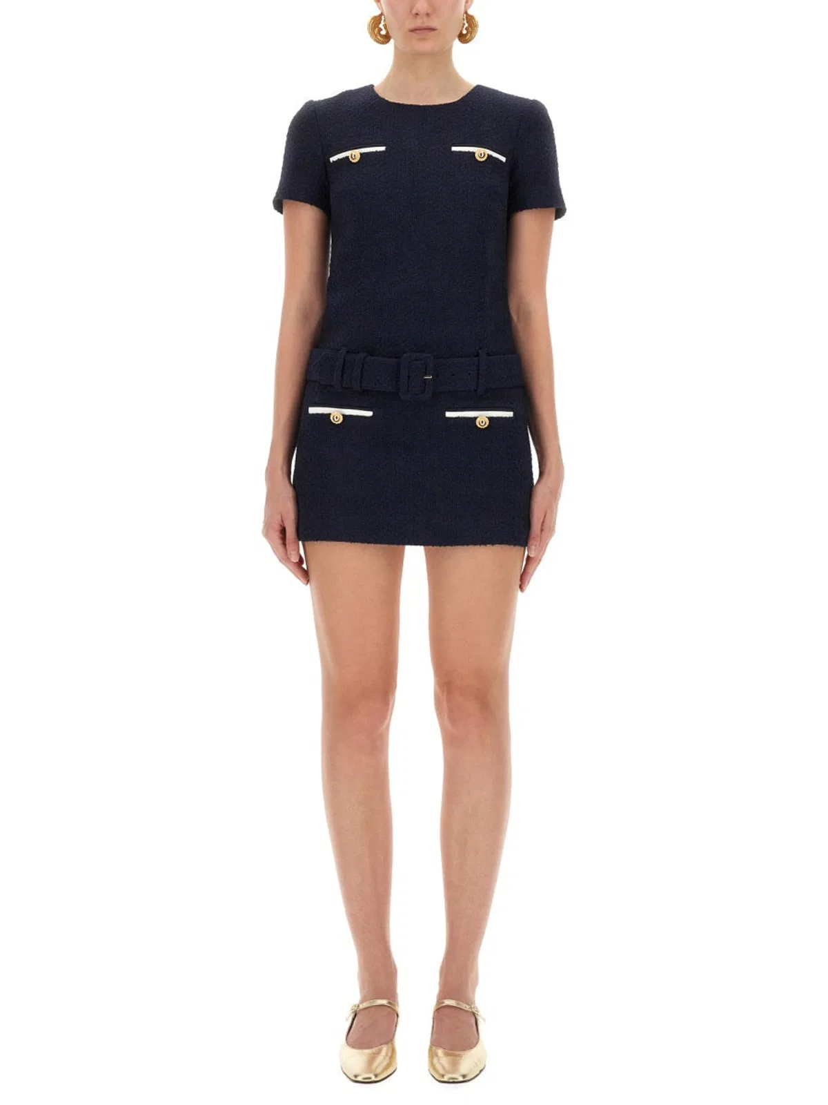 Self-Portrait Mini Boucle Dress