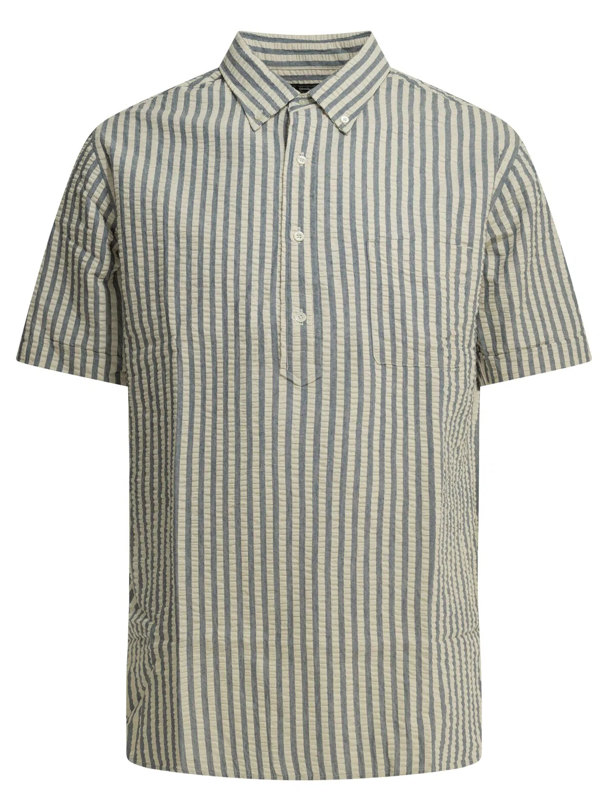 Beams Plus Casual Cotton Seersucker Shirt