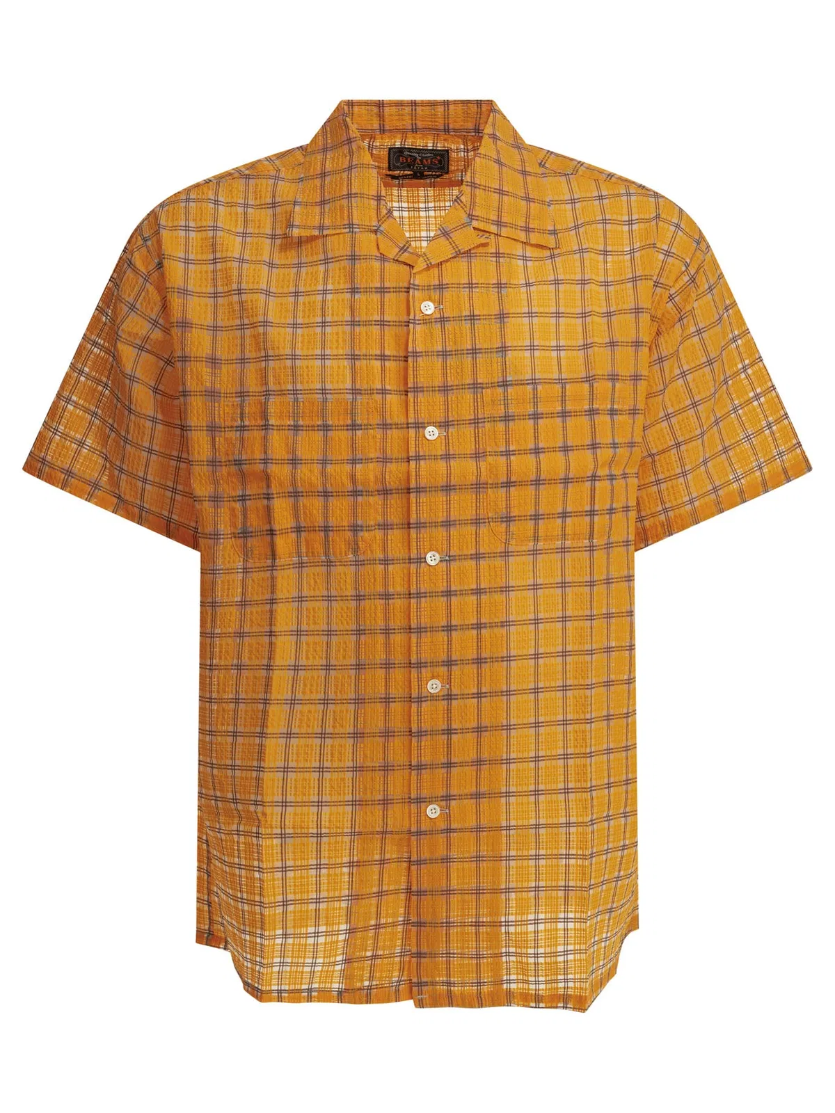 Beams Plus "Open Collar Nylon Airy Plaid" Casual Sh