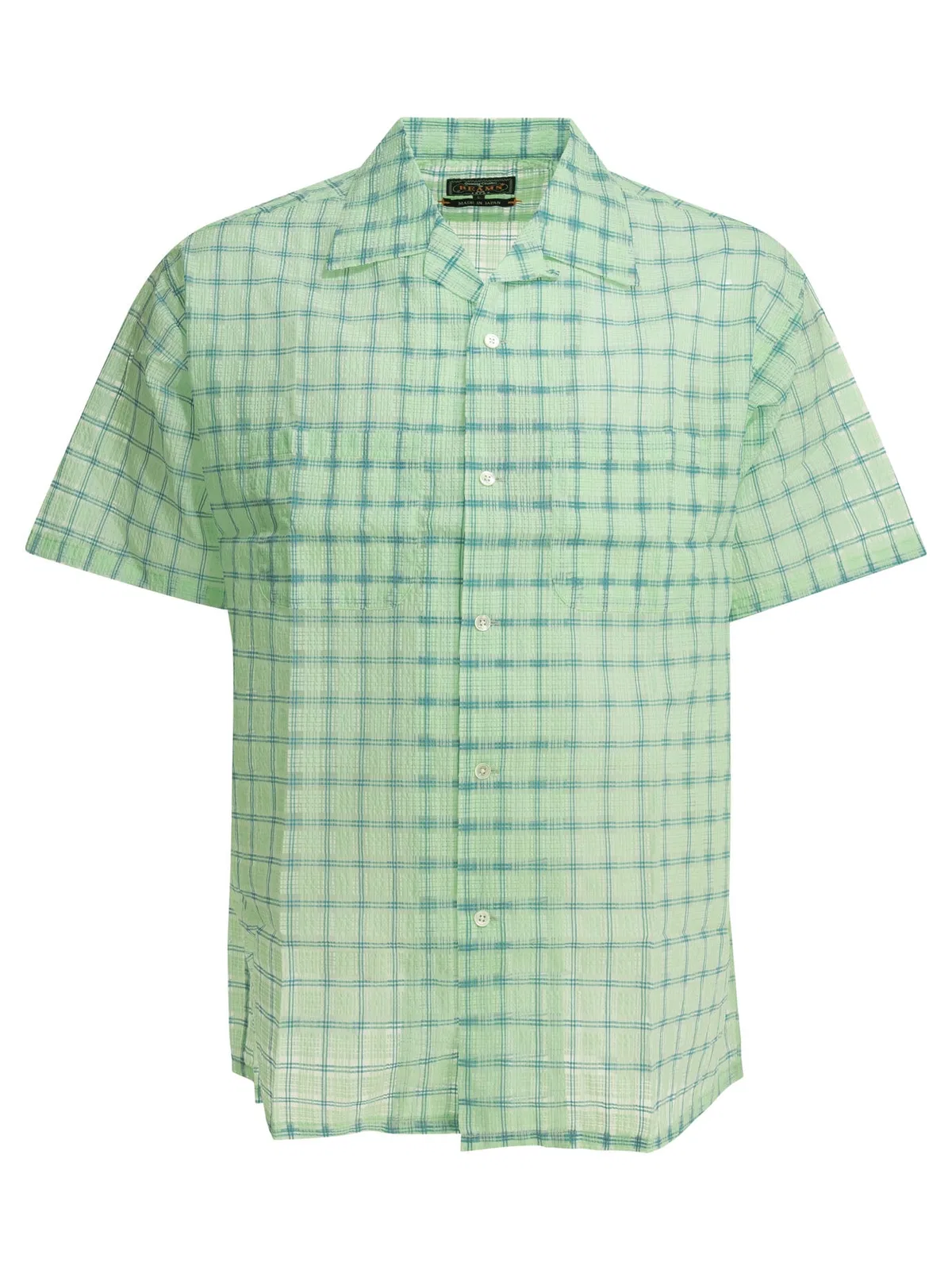 Beams Plus "Open Collar Nylon Airy Plaid" Casual Sh