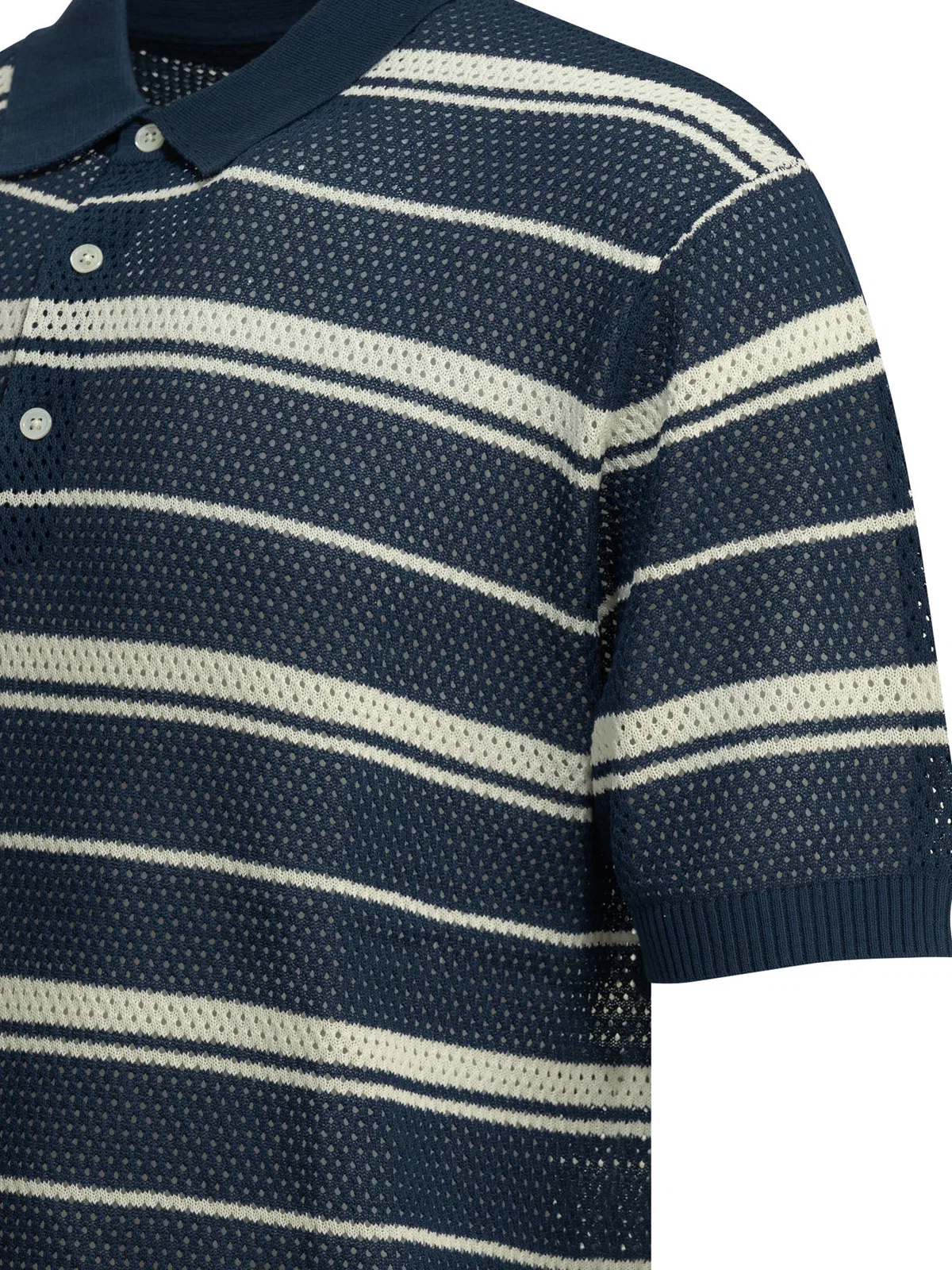 Beams Plus Blue Cotton Cotton Nylon Spandex Striped
