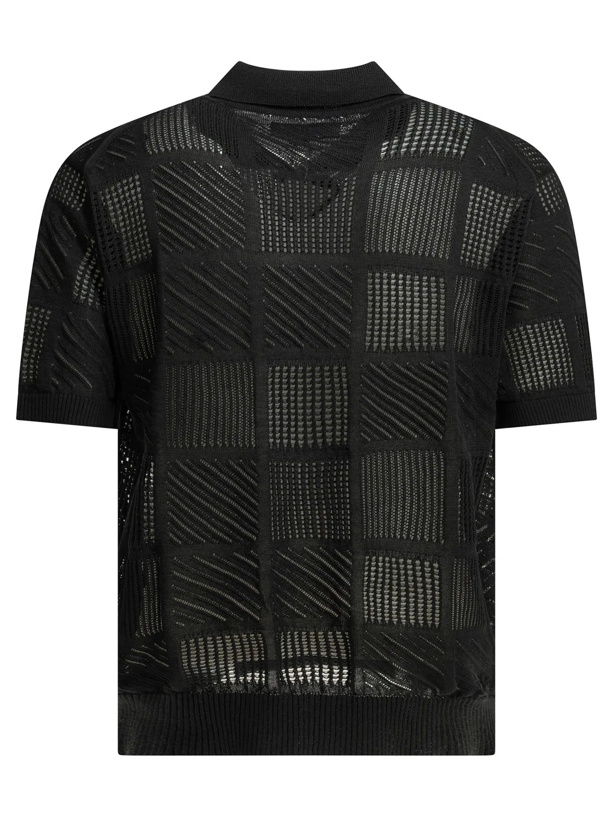 Beams Plus Black Cotton Nylon Spandex Textured Knit