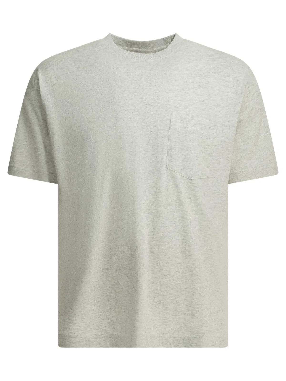 Beams Plus Grandelle Grey Cotton Crew-Neck T-Shirt