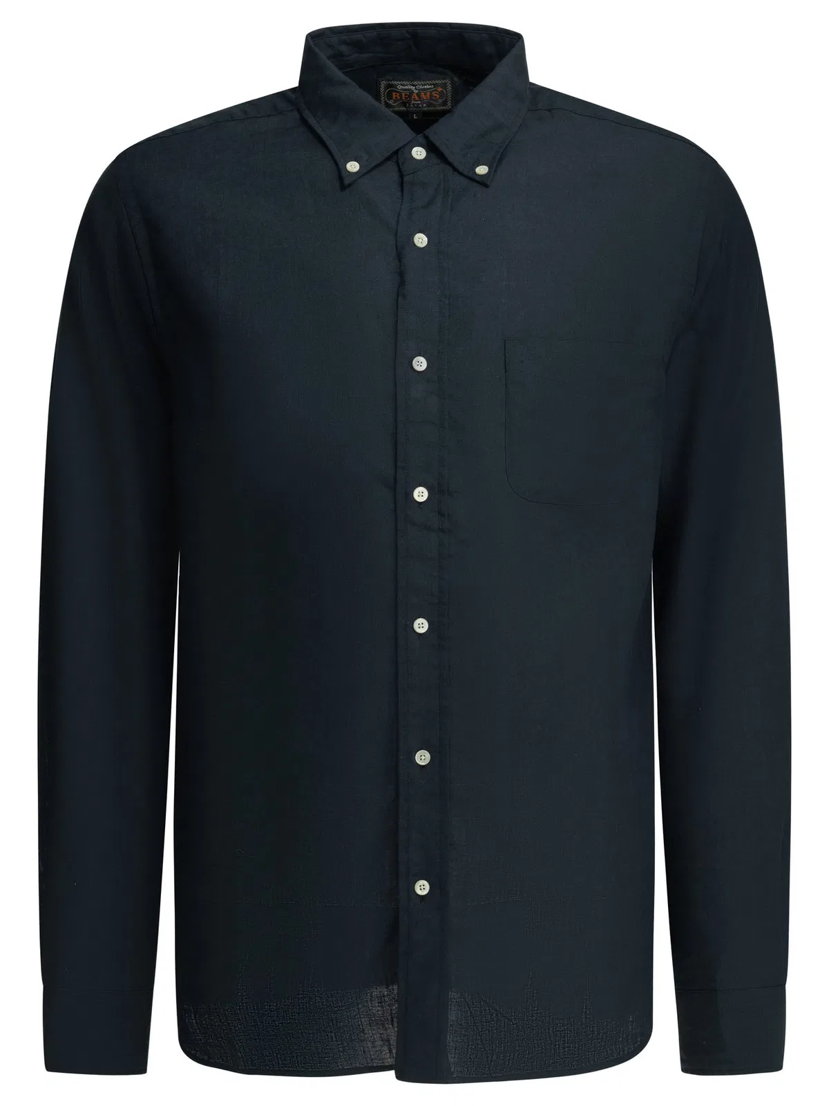 Beams Plus Coolmax Blue Linen Polyester Casual Shir