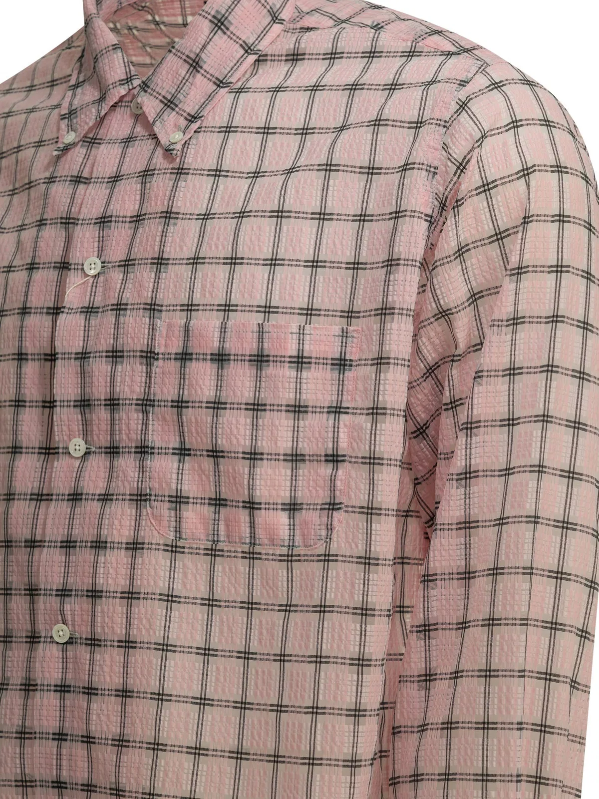 Beams Plus Open Db Nylon Airy Plaid Pink Nylon Casu